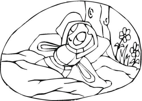蜜蜂采花<a href=http://www.inspiredelm.com/ertonghua/ target=_blank class=infotextkey>兒童畫</a>圖片_蜜蜂采花兒童繪畫圖集