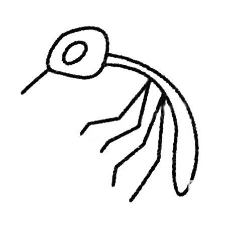 飛行的蚊子兒童<a href=http://www.inspiredelm.com/jianbihua/ target=_blank class=infotextkey>簡筆畫</a>圖片_蚊子兒童繪畫作品圖集