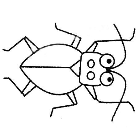 卡通的天牛兒童<a href=http://www.inspiredelm.com/jianbihua/ target=_blank class=infotextkey>簡筆畫</a>圖片_兒童繪畫作品圖集