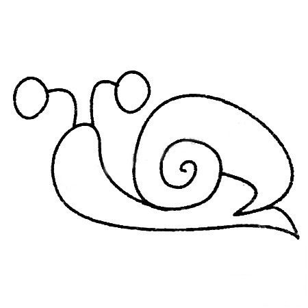 爬行的蝸牛兒童<a href=http://www.inspiredelm.com/jianbihua/ target=_blank class=infotextkey>簡筆畫</a>圖片_兒童繪畫作品圖集蝸牛