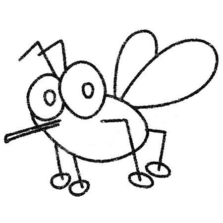 飛行的蒼蠅兒童<a href=http://www.inspiredelm.com/jianbihua/ target=_blank class=infotextkey>簡筆畫</a>圖片_蒼蠅兒童繪畫作品圖集