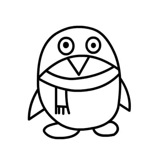 呆萌的企鵝<a href=http://www.inspiredelm.com/jianbihua/ target=_blank class=infotextkey>簡(jiǎn)筆畫</a>圖片_呆萌的企鵝兒童繪畫圖集