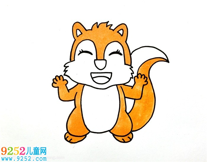 小松鼠怎么畫一步一步