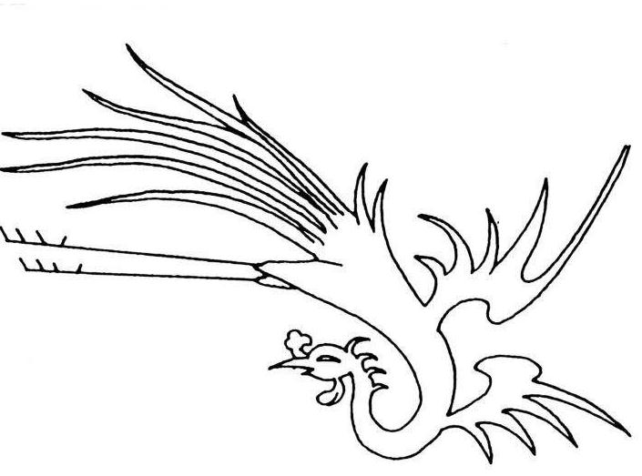 鳳凰兒童畫圖片_美麗的鳳凰兒童繪畫圖集