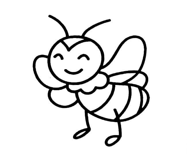 微笑小蜜蜂<a href=http://www.inspiredelm.com/ertonghua/ target=_blank class=infotextkey>兒童畫</a>圖片_微笑小蜜蜂兒童繪畫圖集