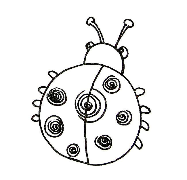 七星瓢蟲<a href=http://www.inspiredelm.com/jianbihua/ target=_blank class=infotextkey>簡筆畫</a>圖片_瓢蟲兒童繪畫作品圖集