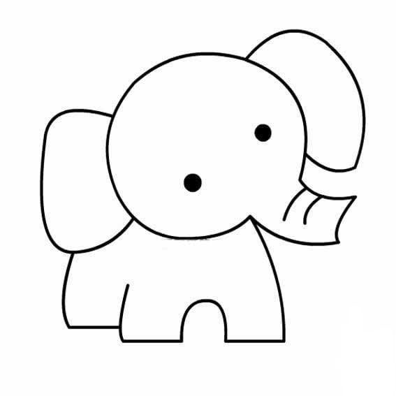 卡通大象<a href=http://www.inspiredelm.com/jianbihua/ target=_blank class=infotextkey>簡筆畫</a>圖片_卡通大象兒童繪畫圖集