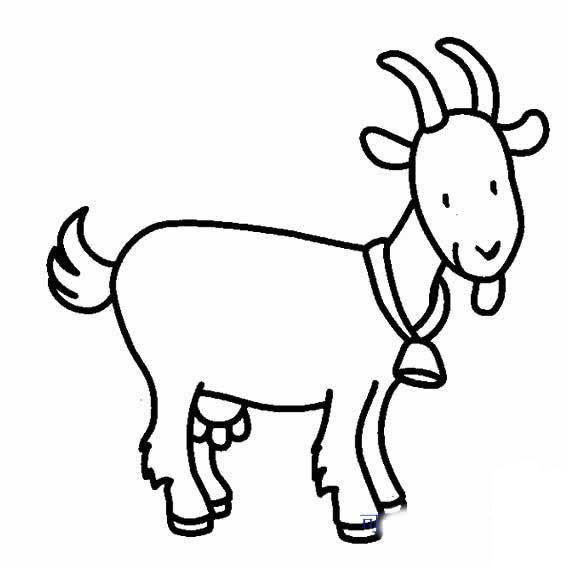 奔跑的山羊<a href=http://www.inspiredelm.com/ertonghua/ target=_blank class=infotextkey>兒童畫</a>圖片_奔跑的山羊兒童繪畫圖集