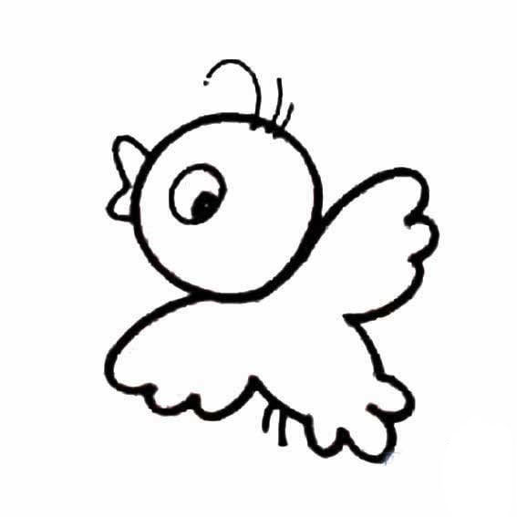 高飛的小鳥<a href=http://www.inspiredelm.com/jianbihua/ target=_blank class=infotextkey>簡(jiǎn)筆畫</a>圖片_高飛的小鳥兒童繪畫圖集