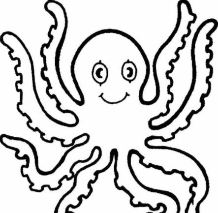 可愛的小烏賊兒童簡筆畫圖片_小烏賊兒童畫作品