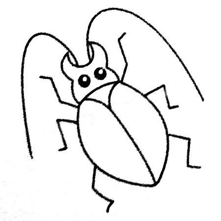 甲蟲兒童<a href=http://www.inspiredelm.com/jianbihua/ target=_blank class=infotextkey>簡筆畫</a>圖片_甲蟲兒童繪畫作品圖集