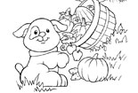 可愛動物簡筆畫怎么畫_調(diào)皮小狗的兒童畫作品