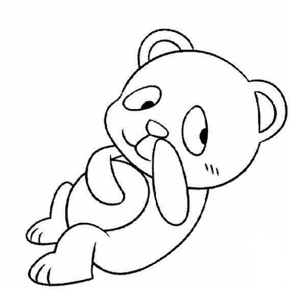 熊貓吃竹子<a href=http://www.inspiredelm.com/ertonghua/ target=_blank class=infotextkey>兒童畫</a>圖片_熊貓吃竹兒童繪畫圖
