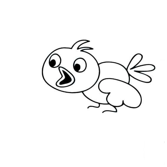快樂的小鳥<a href=http://www.inspiredelm.com/jianbihua/ target=_blank class=infotextkey>簡筆畫</a>圖片_快樂的小鳥兒童繪畫圖集