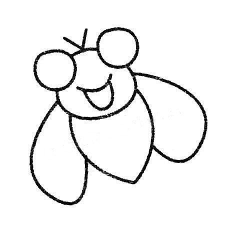 飛行的蒼蠅兒童<a href=http://www.inspiredelm.com/jianbihua/ target=_blank class=infotextkey>簡筆畫</a>圖片_蒼蠅兒童繪畫作品圖集