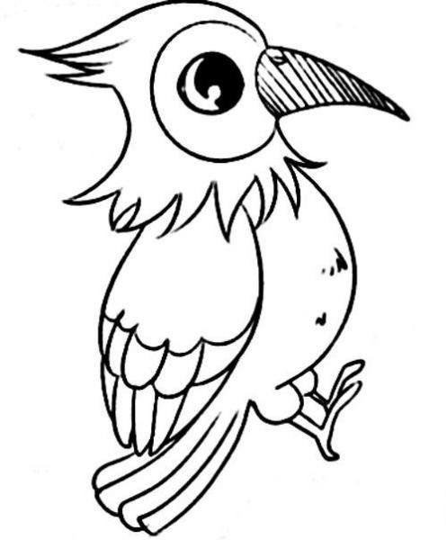 樹上的啄木鳥兒童<a href=http://www.inspiredelm.com/jianbihua/ target=_blank class=infotextkey>簡筆畫</a>圖片_啄木鳥兒童繪畫作品圖集