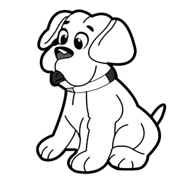 微笑的狗狗<a href=http://www.inspiredelm.com/ertonghua/ target=_blank class=infotextkey>兒童畫</a>圖片_微笑的狗狗兒童繪畫圖集