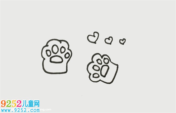 貓爪畫法可愛