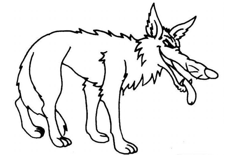 兇猛的狼<a href=http://www.inspiredelm.com/ertonghua/ target=_blank class=infotextkey>兒童畫</a>圖片_兇猛的狼兒童繪畫圖集