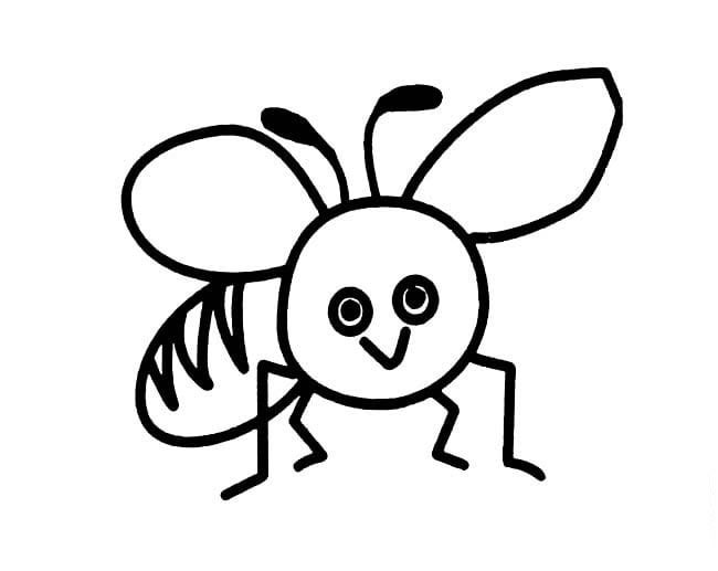 勤勞的小蜜蜂<a href=http://www.inspiredelm.com/jianbihua/ target=_blank class=infotextkey>簡筆畫</a>圖片_小蜜蜂兒童繪畫作品圖集