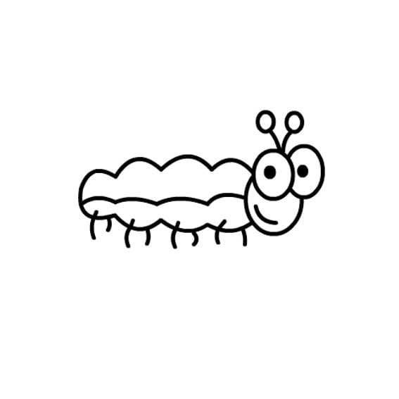 小毛毛蟲<a href=http://www.inspiredelm.com/jianbihua/ target=_blank class=infotextkey>簡(jiǎn)筆畫</a>圖片_小毛毛蟲兒童繪畫圖集