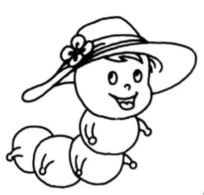 小毛毛蟲(chóng)簡(jiǎn)筆畫(huà)圖片_小毛毛蟲(chóng)兒童繪畫(huà)圖集