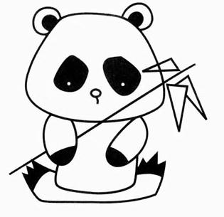 大熊貓爬樹<a href=http://www.inspiredelm.com/ertonghua/ target=_blank class=infotextkey>兒童畫</a>圖片_大熊貓爬樹兒童繪畫圖集