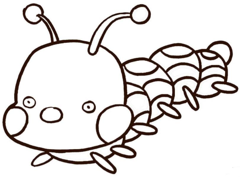 兒童動(dòng)物毛毛蟲(chóng)兒童畫(huà)圖片_兒童繪畫(huà)圖集