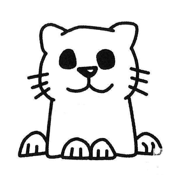 可愛的小貓<a href=http://www.inspiredelm.com/ertonghua/ target=_blank class=infotextkey>兒童畫</a>圖片_可愛的小貓兒童繪畫圖集