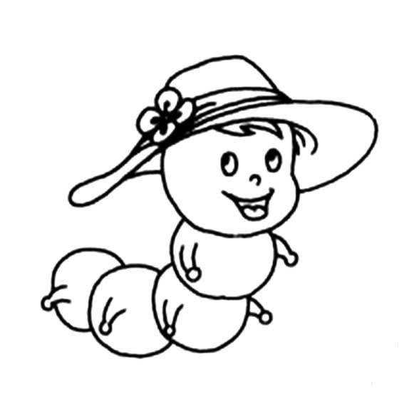 小毛毛蟲<a href=http://www.inspiredelm.com/jianbihua/ target=_blank class=infotextkey>簡(jiǎn)筆畫</a>圖片_小毛毛蟲兒童繪畫圖集