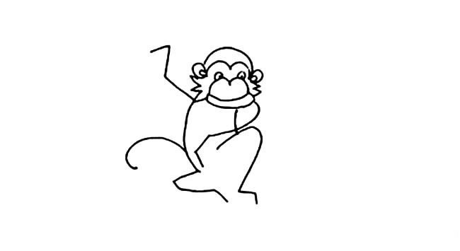 調(diào)皮的猴子兒童<a href=http://www.inspiredelm.com/jianbihua/ target=_blank class=infotextkey>簡筆畫</a>圖片_猴子兒童繪畫作品圖集