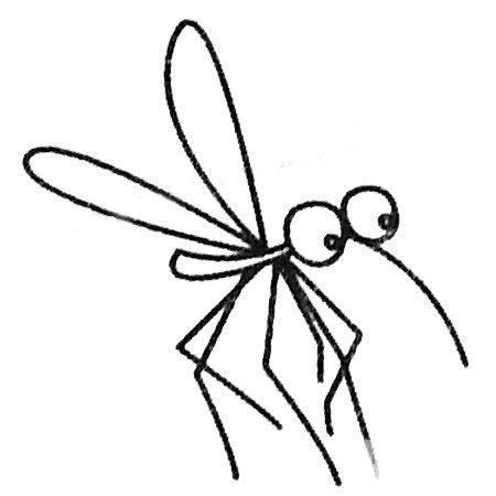 飛行的蚊子兒童<a href=http://www.inspiredelm.com/jianbihua/ target=_blank class=infotextkey>簡筆畫</a>圖片_蚊子兒童繪畫作品圖集