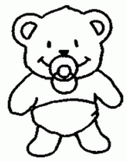 卡通簡筆畫大全-在吃東西的小熊