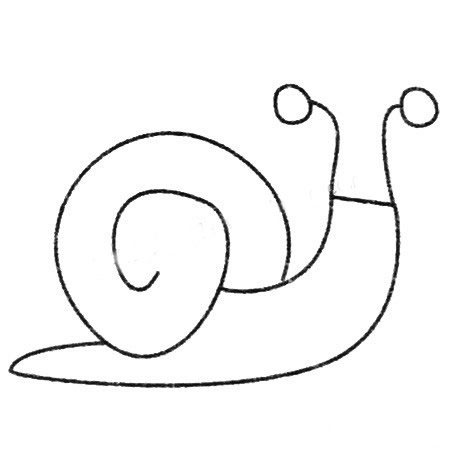 爬行的蝸牛兒童<a href=http://www.inspiredelm.com/jianbihua/ target=_blank class=infotextkey>簡筆畫</a>圖片_兒童繪畫作品圖集蝸牛