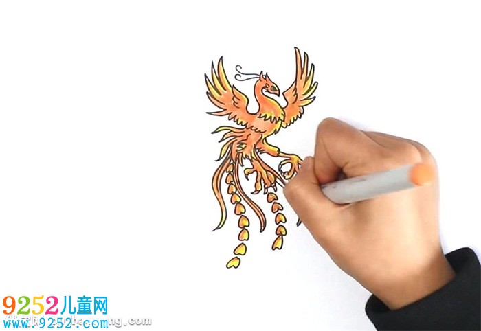 小學(xué)生怎樣畫鳳凰
