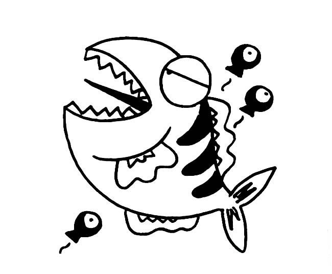 開心的小魚<a href=http://www.inspiredelm.com/ertonghua/ target=_blank class=infotextkey>兒童畫</a>圖片_開心的小魚兒童繪畫圖集