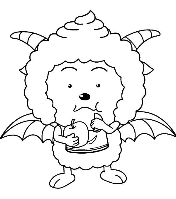 惡魔懶羊羊怎么畫_懶羊羊的兒童畫作品