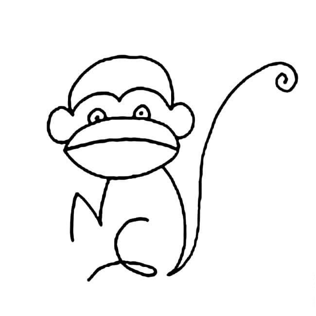 調(diào)皮的猴子兒童<a href=http://www.inspiredelm.com/jianbihua/ target=_blank class=infotextkey>簡筆畫</a>圖片_猴子兒童繪畫作品圖集