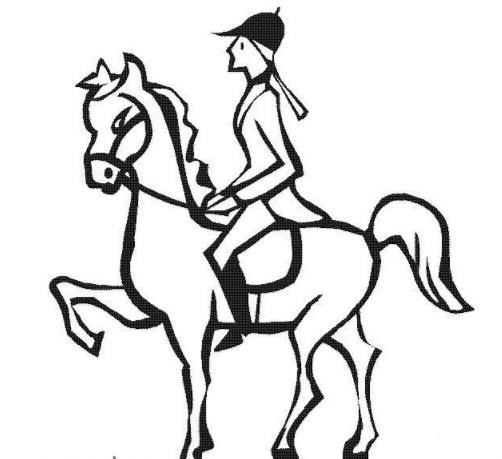 騎馬動物簡筆畫圖片_騎馬兒童繪畫圖集