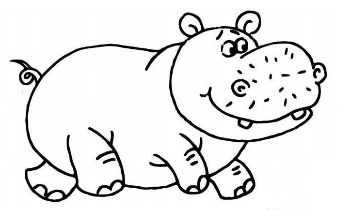 開心的小河馬<a href=http://www.inspiredelm.com/ertonghua/ target=_blank class=infotextkey>兒童畫</a>圖片_開心的小河馬兒童繪畫圖集