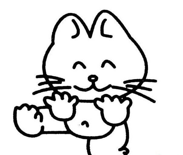 奔跑的小貓<a href=http://www.inspiredelm.com/ertonghua/ target=_blank class=infotextkey>兒童畫</a>圖片_奔跑的小貓兒童繪畫圖集