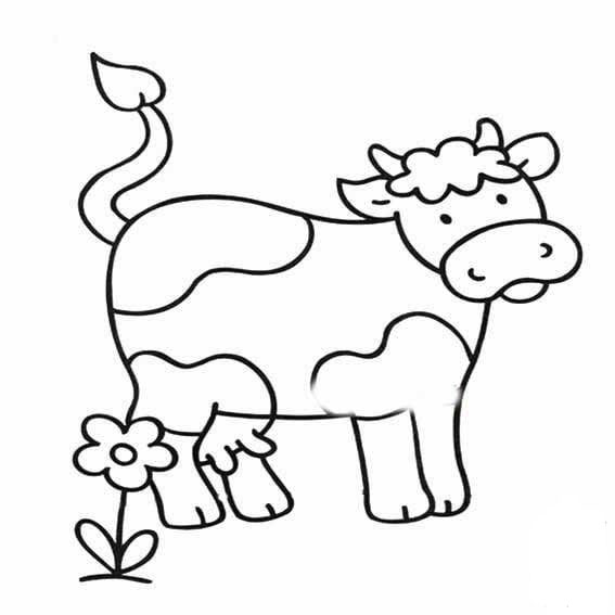 小奶牛<a href=http://www.inspiredelm.com/ertonghua/ target=_blank class=infotextkey>兒童畫</a>圖片_小奶牛兒童繪畫圖集