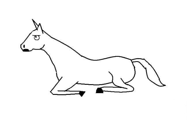 生氣的馬<a href=http://www.inspiredelm.com/ertonghua/ target=_blank class=infotextkey>兒童畫</a>圖片_生氣的馬兒童繪畫圖集