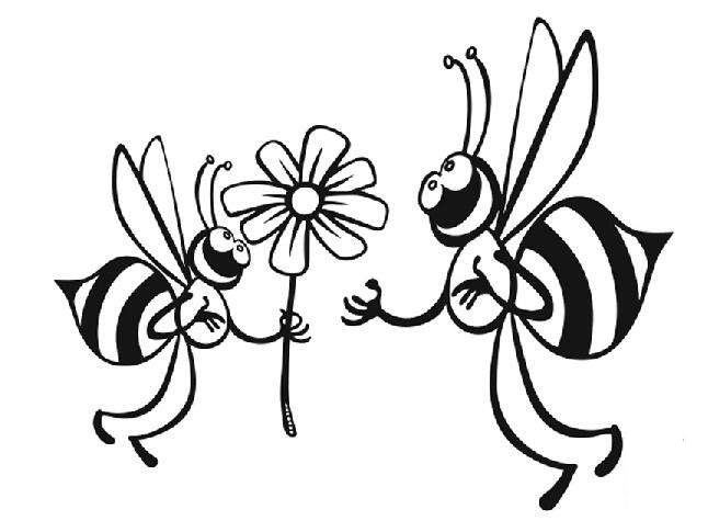 蜜蜂采花<a href=http://www.inspiredelm.com/ertonghua/ target=_blank class=infotextkey>兒童畫</a>圖片_蜜蜂采花兒童繪畫圖集