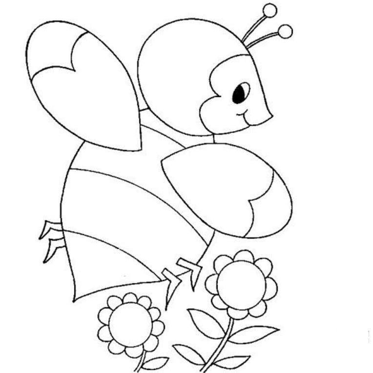 蜜蜂采花<a href=http://www.inspiredelm.com/ertonghua/ target=_blank class=infotextkey>兒童畫</a>圖片_蜜蜂采花兒童繪畫圖集