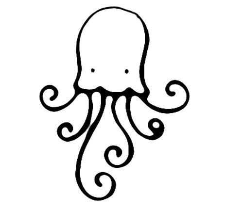 聰明的章魚兒童<a href=http://www.inspiredelm.com/jianbihua/ target=_blank class=infotextkey>簡筆畫</a>圖片_章魚兒童繪畫作品圖集