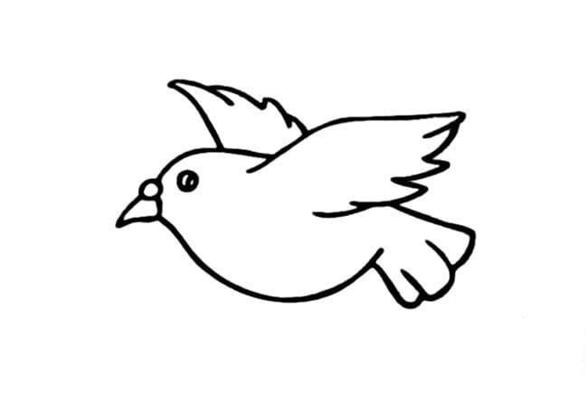 飛行鴿子兒童<a href=http://www.inspiredelm.com/jianbihua/ target=_blank class=infotextkey>簡筆畫</a>圖片_鴿子兒童繪畫作品圖集