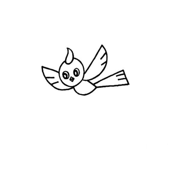 飛著的小鳥<a href=http://www.inspiredelm.com/jianbihua/ target=_blank class=infotextkey>簡筆畫</a>圖片_飛著的小鳥兒童繪畫圖集