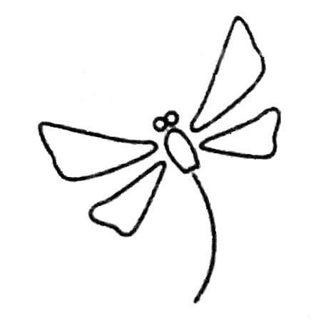 飛行的昆蟲蜻蜓兒童<a href=http://www.inspiredelm.com/jianbihua/ target=_blank class=infotextkey>簡筆畫</a>圖片_蜻蜓兒童繪畫作品圖集