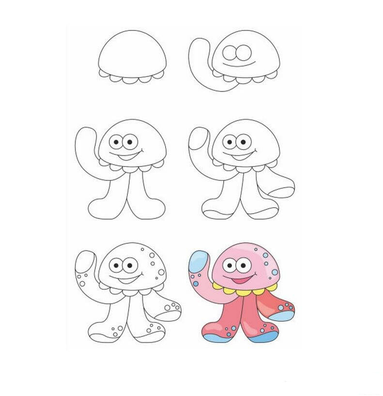 大海里的小怪獸怎么畫(huà)<a href=http://www.inspiredelm.com/jianbihua/ target=_blank class=infotextkey>簡(jiǎn)筆畫(huà)</a>教程
